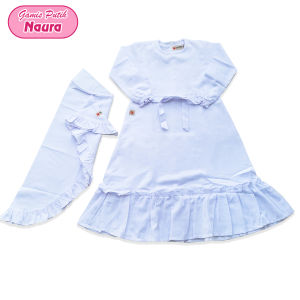 Setelan Anak Perempuan / Setelan Gamis Putih Anak Perempuan