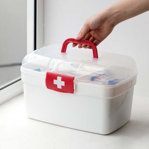 YINGXING Multi-layer Large Pill Box Large Capacity Portable Large Pill Case Divided Storage Domestic Pill Box Pill Storage Organizer