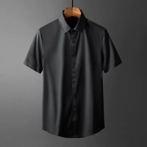TAILOR Summer Mens Lapels Short Sleeve Shirt Breathable Shirt Casual Mens M-5XL