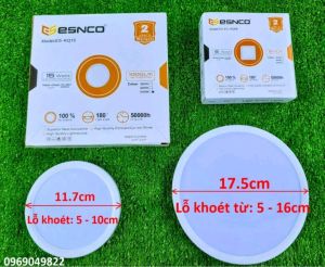 Đèn Led Âm Trần Tròn 8W 15W ESNCO Sáng Trắng Có Tăng Đưa Điều Chỉnh Kích Thước Khớp Lỗ Khoét