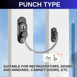 Kid Safety Window Lock Buckle Limiter Outside Open Inside Window Lock Child Safety Lock Fall Protection Door and Window