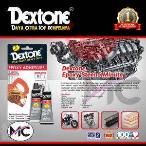 Lem Besi Dextone 5 Menit Super Kuat Baja PVC Kuningan Stainless Alumunium Motor Mobil Automotif Original Asli Tahan Air dan Panas