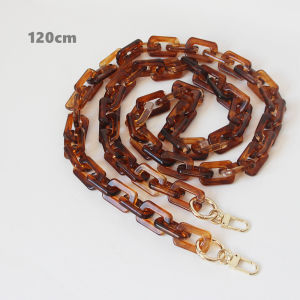 New Fashion Woman Bag Accessory Acrylic Chains Cute Amber Blue Resin Luxury Neck Cross body Straps Women Clutch Boutique Purse Bag Handle Chains