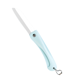 KIYO Pisau Buah Lipat Keramik Gagang Plastik / Pisau Portable Dapur Lipat Stainless Multifungsi