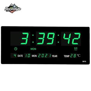 Digital Alarm Clock LED Desk Alarm Clock Large Number Display Bedside Alarm Clock Temperature/Date Display for Bedroom