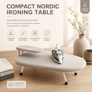 Foldable Mini Ironing Board Metal Heat Resistant Small Ironing Board Rack Home Supplies Clothes Ironing Cover