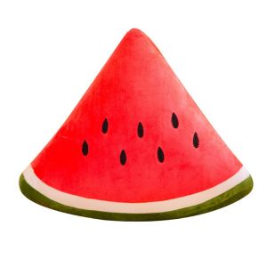 IBRATE Funny Christmas Gift Bed Sofa Decor Plush Pillow Sleeping Cushion Soft Pillow Fruit Plush Toy Real Life Fruits Watermelon Stuffed Toys Watermelon Plush Toy