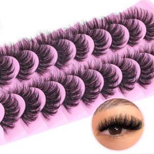 PLLEWY Natural Look False Eyelashes 14-16mm Length 3D Volume DIY Lash Extension Kit Reusable Lashes Wispy Style Eye Makeup Tools Makeup Enhancement
