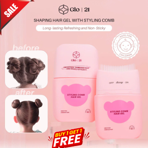 GLO21 SHAPING HAIR GEL WITH STYLING COMB suitable for men women and children easy to use