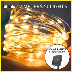 solar led lights outdoor waterproof 100/200LED Christmas lights Garden Party New Year Decoration Light