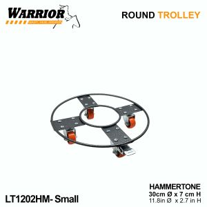 WARRIOR Circular Trolley/Dolly Heavy Duty Solid Metal Frame 40mm Swivel Caster one wheel w/ Brake 2 Colors for (Plants LPG and more) Indoor&Outdoor