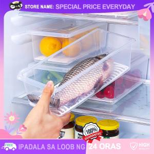Japan Space-Saving Refrigerator Aid - Rectangular Drain Box for Refrigerator - PP Plastic for Organizing Food (Hot Kitchen Storage)