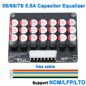 5S 6S 7S 5.5A Active Balancer Battery Cells Equalizer Lifepo4 Li-ion LTO Battery Energy Capacitor Lithium Pack BMS Accessories