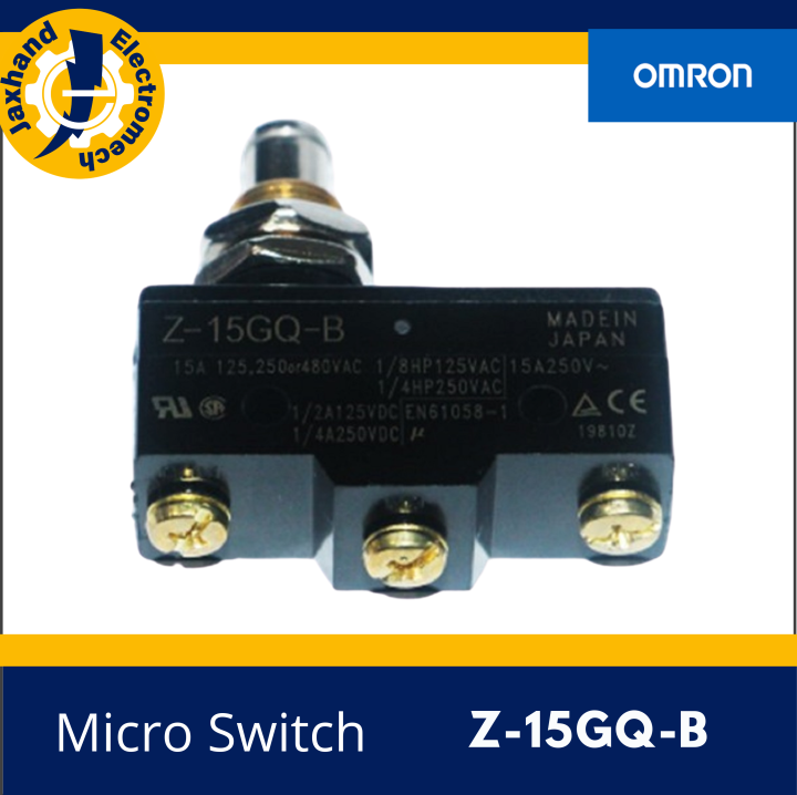 Omron Limit Switch Z-15GQ-B, Panel Mount Plunger, SPDT, 15A 250V ...