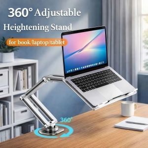METALIX 360°Rotatable Laptop Desk Mount Aluminum Single Arm Tablet Holder Sturdy Adjustable Laptop Stand For 17"Inches Notebook