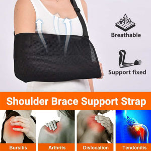 Breathable Arm Sling Adjustable Arm Support Shoulder Immobilizer for Fracture Sprain Wrist Arm Elbow