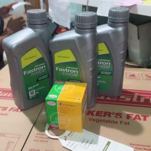 Paket Ganti Oli Mobil Ayla Sigra Eco Green SAE 5W-30 3 liter dan filter aspira