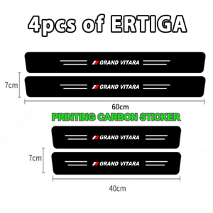 stiker pengaman pijakan pintu mobil suzuki grand vitara sticker karbon 3d sillplate mobil grand vitara sepaket