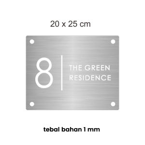 Nomor Rumah Stainless Sederhana