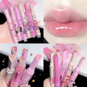Mirror Watergloss Love Heart Lipstick Pen Stick Pencil Long Lasting Jelly Lip Glaze Moisturizing Lipgloss Korean Cosmetics