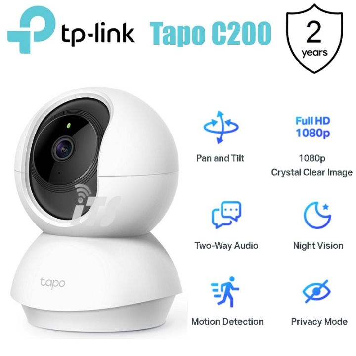 TP-Link - Pan/Tilt Home Security Wi-Fi Camera Tapo C200