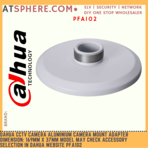 Dahua CCTV Camera Aluminium Mount Adapter Bracket 169x37mm Model Check Accessory Selection in Dahua Website PFA102