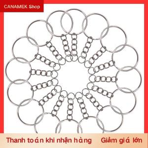 CS 50pcs Keychain nhẫn với chuỗi và 50pcs mở nhảy Nhẫn DIY Key Chain Set