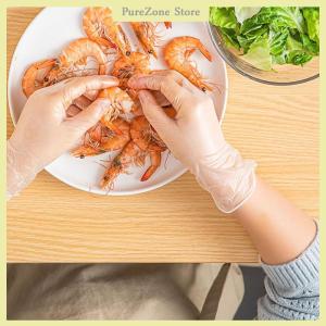 [PureZone] ถุงมือยางไร้สารสาร TPE 60ชิ้น กล่องถุงมือแบบใช้แล้วทิ้งโปร่งใสกันลื่นปลอดภัยเกรดอาหารถุงมือทำความสะอาดในครัวเรือน