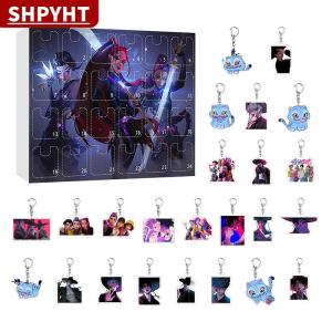 [COD] SHPYHT TOY 𝐾𝑝𝑜𝑝 𝐷𝑒𝑚𝑜𝑛 Hunters Advent Calendar Keychain Countdown Calendar With 24 Keychain Toys GiftsDecorations Advent Calendar