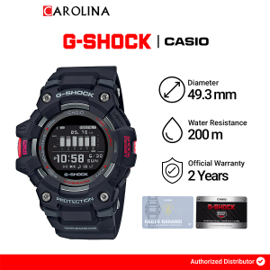 Jam Tangan Pria Casio G-Shock GBD-100-1D Black Dial Black Resin Band