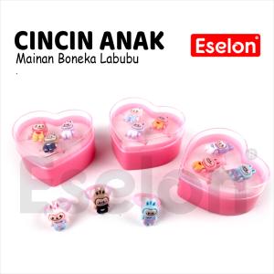 3pcs Cincin Anak Mainan Fancy  / 1 box Hati isi 3pcs Cincin Motif Lucu