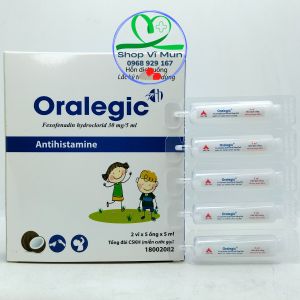 Oralegic - chỉ định viêm mũi dị ứng và mày đay ở người lớn và trẻ em trên 2 tuổi