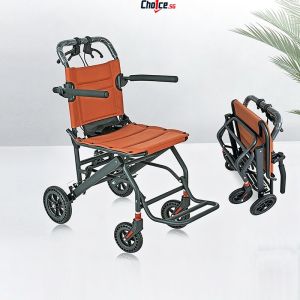 Foldable Wheelchair Portable Travel Wheelchair With Handbrake