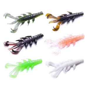 10Pcs Fishing Lures Set Soft PVC Fishing Craw Baits Crawfishes Lures Lobster Shrimp Swimbaits for Freshwater Saltwater