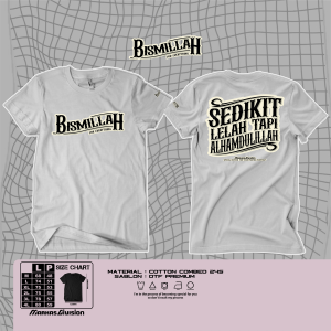 Kaos BISMILLAH FOR EVERYTHING / Kaos Kata Kata / Kaos Kekinian / Kaos Viral / Kaos Distro Premium / Kaos Pekerja Keras / Kaos Profesi Keren / Kaos Pria Wanita / Kaos Cotton Combed 24s