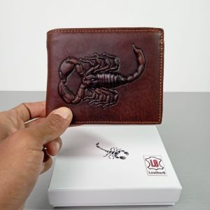 Dompet Kulit Pria Import Motif / Dompet Pria Kulit Premium / Dompet Pria Scorpion