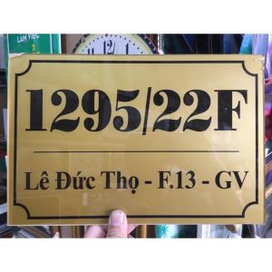 Biển số nhà bảng phòng ban bảng công ty in UV trên mica thiết kế yêu cầu hộ kinh doanh bảng số nhà (GIAO HỎA TỐC)