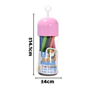 Erasable Crayon 12 Warna - Peralatan Menggambar Dan Mewarnai Set 12Pcs Color Crayons Kemasan Tabung Bergambar Lucu / Alat Tulis Seni Lukis Perlengkapan Sekolah Edukasi Anak Bermain Belajar Hadiah Kado Ulang Tahun SD PAUD - GP Mall