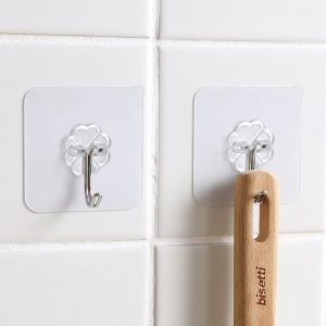 Combo 10 Móc Dán Tường Trong Suốt Treo Đồ Dùng Tiện Dụng Móc Dính Tường Siêu Dính