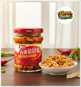 【现货 Ready Stock】香辣金针菇 Spicy Enoki Mushrooms / 香辣 / 开胃 / 爽脆 / 拌面、拌饭、拌菜 / 即开即食