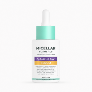 Micellar Cosmetics™ Q-Retinol Pro™ Night Serum | Retinol CoQ10 & Vitamin E | Anti-Wrinkle & Skin Renewal | 30mL