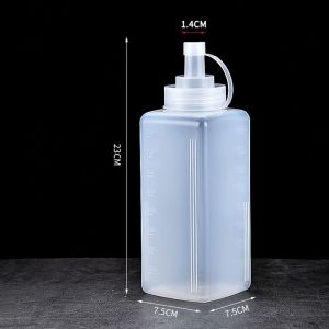 【Blissss】800/1000ml ขวดบีบน้ํามันซอส ขวดบีบ สำหรับนมข้น น้ำเชื่อม ซอสมะเขือเทศ ขวดใส่มายองเนส พลาสติก กันรั่ว
