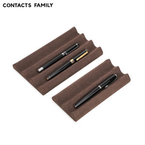 Genuine Leather Pen Tray 1/2/3 Slots Pens Holder Microfiber Organizer Home Office Use Desktop Business Office Home Decoration