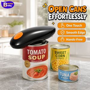 Electric Can Opener One Touch Hands Free Jar Bottle Opener Safe Smooth Edge Kitchen Tool For Home Seniors Daily Cooking Use