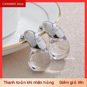 CS 1 cặp trong suốt nhựa nước thả Bông tai đơn giản đa năng thời trang Bông tai cho phụ nữ cô gái cá nhân Bông tai Quà Tặng