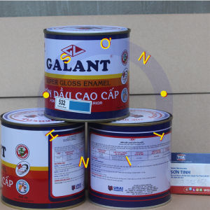 Sơn dầu bóng MÀU XANH DƯƠNG YAMAHA 532 3 Lít galant PACIFIC BLUE (Tập Đoàn URAI - Thái Lan) cho gỗ tôn sắt thép