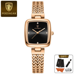POEDAGAR Genuine Ladies Watch Stainless Steel Strap Luminous Calendar Waterproof 768