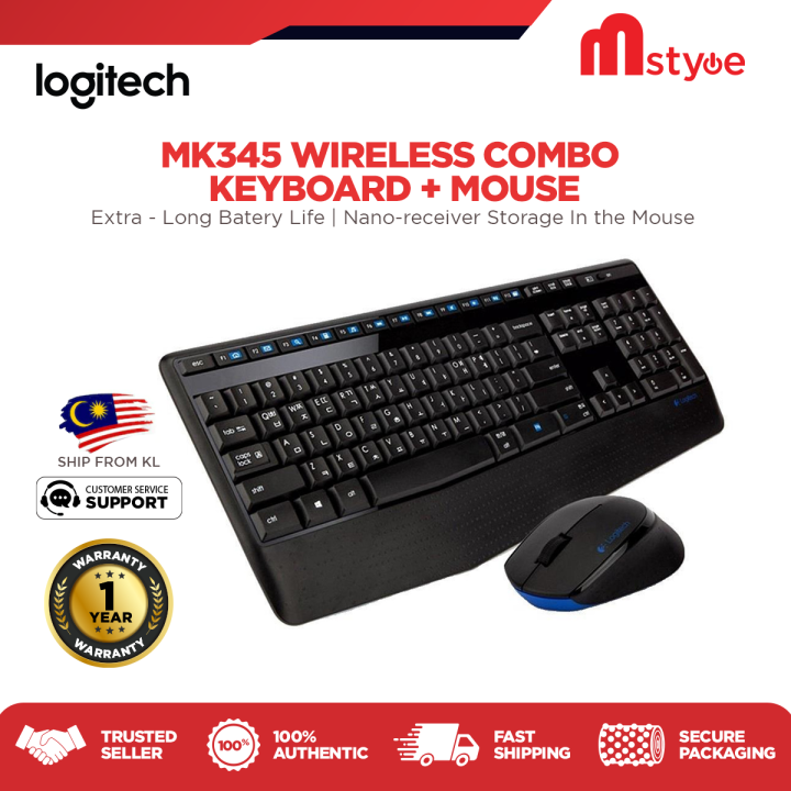 Logitech Mk345 Wireless Combo Keyboard + Mouse 