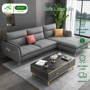 Sofa Góc L SMARTHOMES 2m5x1m6 Cao Cấp Giá Tốt Nhận Đặt Kích Thước Và Màu Sắc