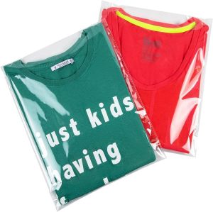 Clear Cellophane Plastic Bags 100Pcs 9x12 Resealable Poly Packaging Bags for Clothing Shirts Gifts Self Sealing Shipping Bags for Clothes Small Business